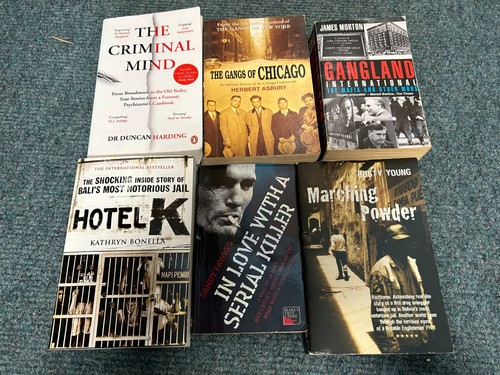 True crime gangster book lot - true,