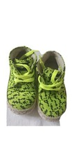 Baby Boy Infant Size 5 green & black lovely shoes VGC 