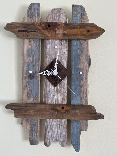 Driftwood clock wall - driftwood,