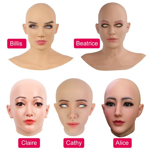 Realistic silicone female mask - realistic,