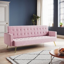Sofa Bed 3 Seater Pink