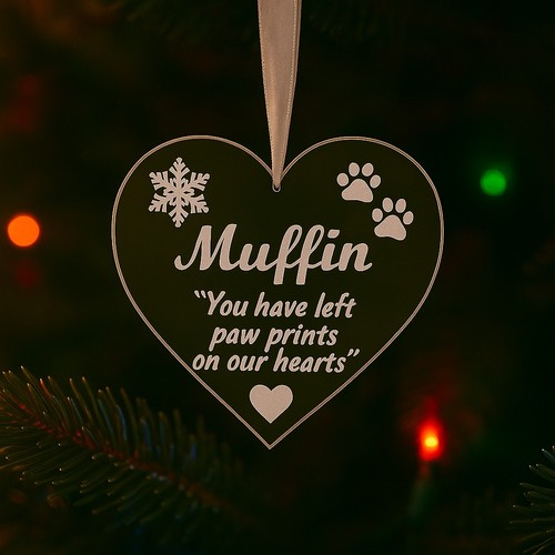 Personalised christmas dog paw - personalised,