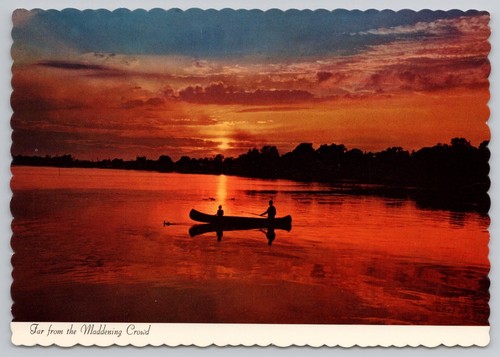 Postcard canada sunset canoe - sunset,