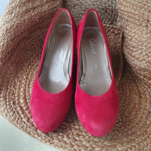 Women gabor heels red suede - red,