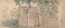 Berkeley Church - Victorian Watercolour Painting - 1874 - 19th Century