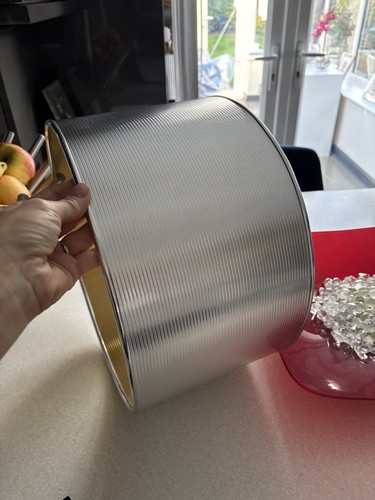 Silver lampshade large - silver,