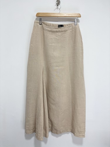 Oska linen skirt size beige - linen,