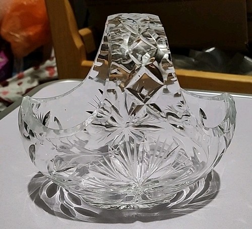 Cut glass crystal 15cm - crystal, basket