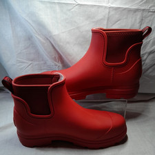 Womens UGG Droplet Rubber Chelsea Boot Red Uk 7 New