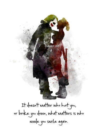 Art print harley quinn and - art,