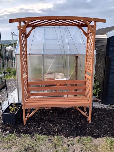 Patio garden bench arch - garden,