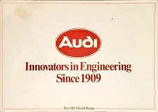 Audi Model Range - 80 / Coupe / 100 / Quattro Brochure 1983