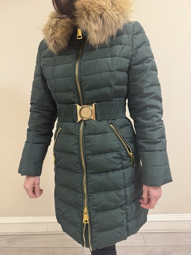 Women green down jacket - jacket, is