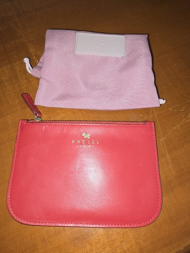 Red leather radley zip - zip, top