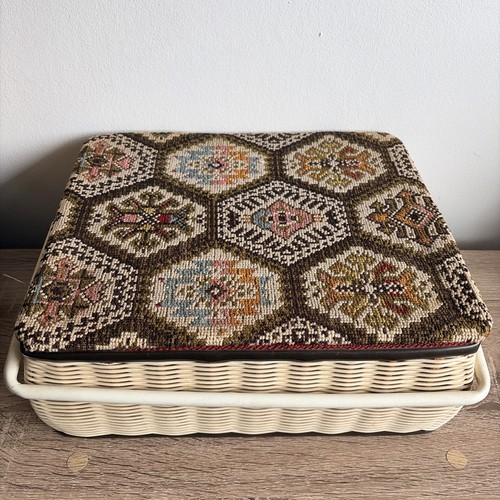 Vintage white woven sewing - woven,