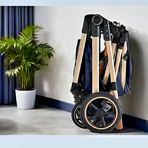 Navy tan single - pram, with