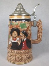 Vintage Musical German Beer Stein/Tankard ~ Metal Hinged Lid ~ Fully Working