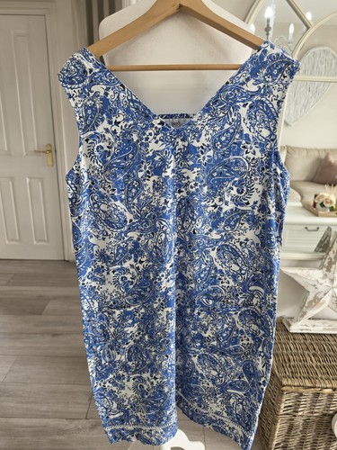 Next blue white floral linen - blue,