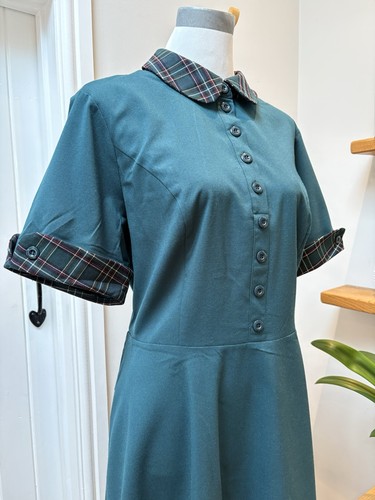 Hell bunny green tartan collar - hell,