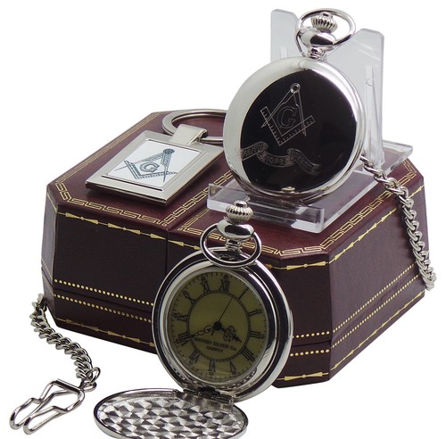 Freemasons silver pocket watch - pocket,