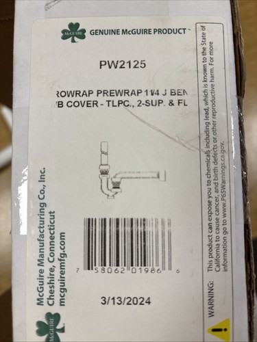 Prowrap mcguire pw2125 trap - pw2125, p-trap