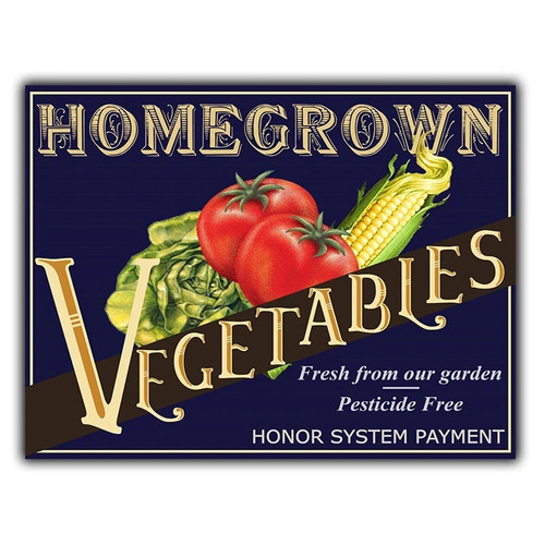 Homegrown vegetables metal - vegetables,