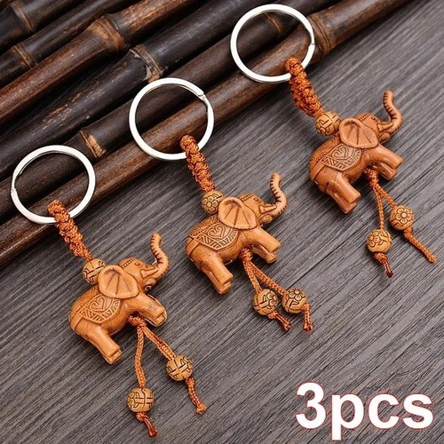 3pcs lucky elephant - elephant, carving