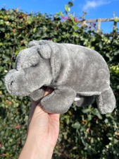 Adorable Vintage Hippo Soft Plush Toy Doll Teddy Bear Figure