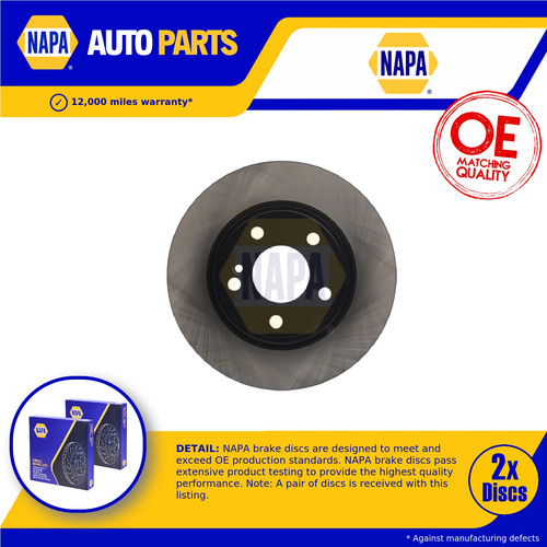 Brake discs pair solid - solid, fits