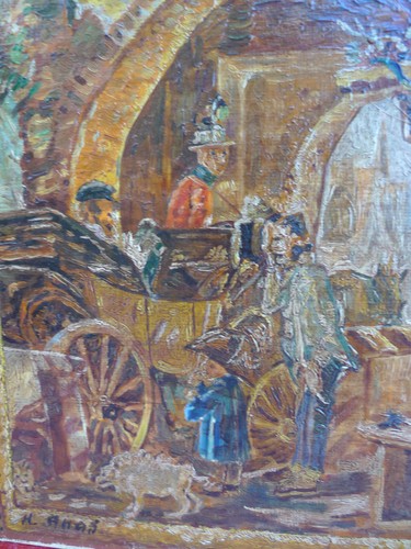Old painting carriage - old, at