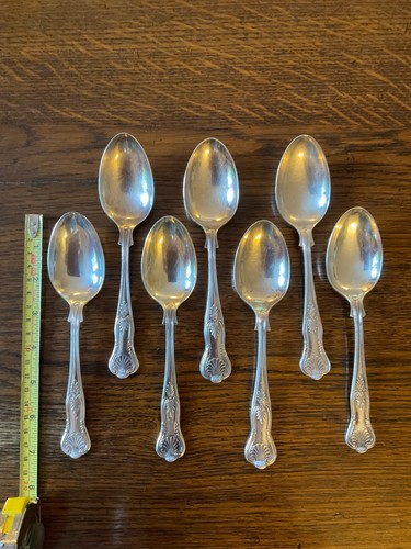 Silver plated dessert spoons - silver,