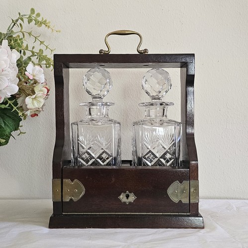 Antique tantalus set mahogany - antique,