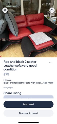 Red and black - red, leather