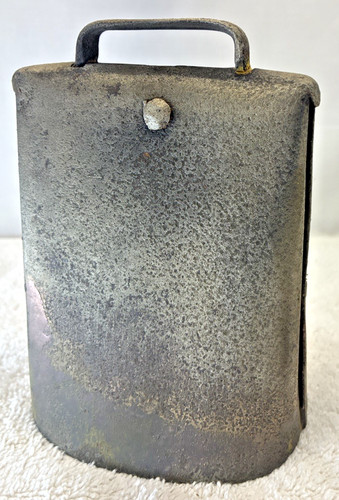 Antique metal cow bell - cow,