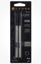 Cross 8523-2 Original Refill for Rollerball Gel Pens, Black twin Pack of 2 