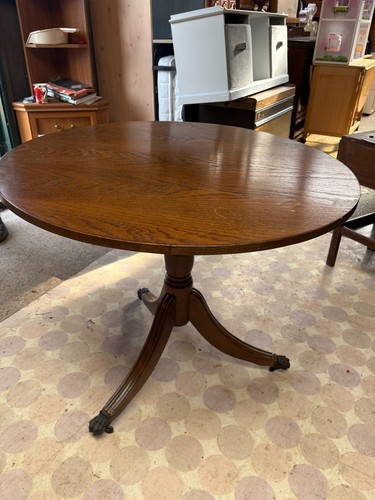Round pedestal dining table - round,