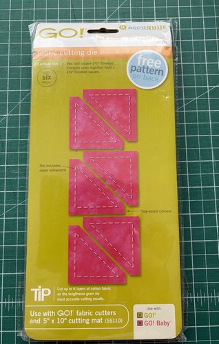 Accuquilt half square - go,