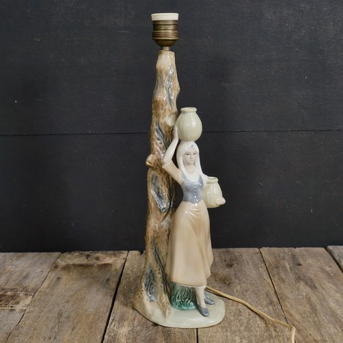 Spanish pottery table lamp - table,