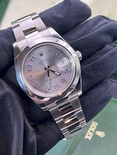 ROLEX DATEJUST II  Watch 116300 41MM GREY DIAL BLUE NUMBERS Full Set