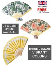 Hand Held Folding Fan Bamboo Japanese Chinese Spanish Dance Party Wedding Travel