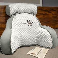 Reading Pillow Back Rest Lumbar Supports Arm Seat Cushion Lounger Relax Pad UK