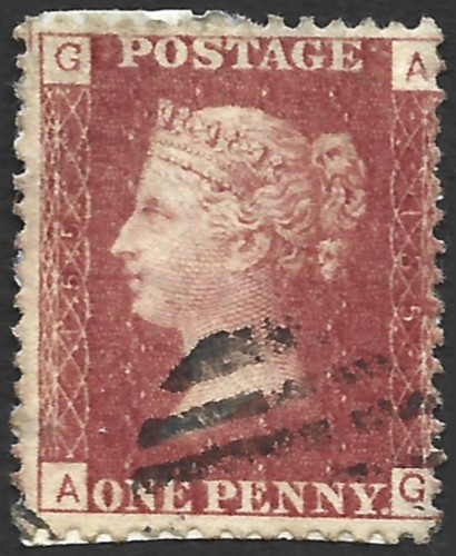 1864 43 1d penny - 1864-79, sg#43,