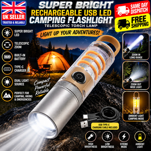 Super bright rechargeable - bright, usb