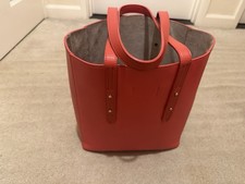 Aspinal Red Leather Tote Bag &