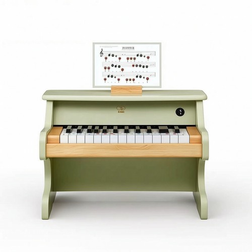 Wooden piano with music stand - piano,