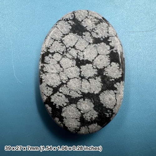 Snowflake obsidian worry - worry, stone