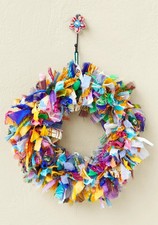 Recycled Sari Wreath