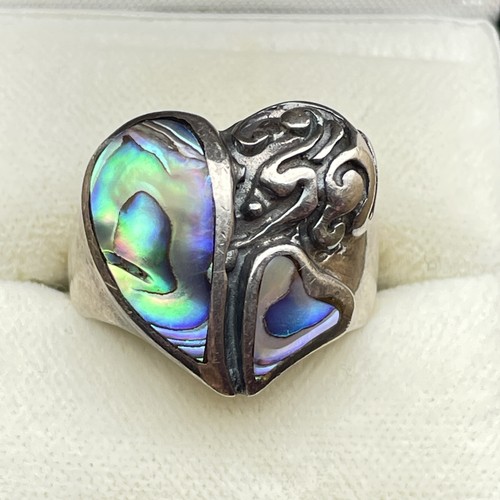 Sterling silver abalone paua - silver,