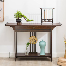 Retro Style Console Table Wood Front Hall Table Writing Table Corridor Furniture
