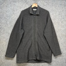 Armor Lux Wool Jacket Womens Large Grey Full Zip Long Line Cape